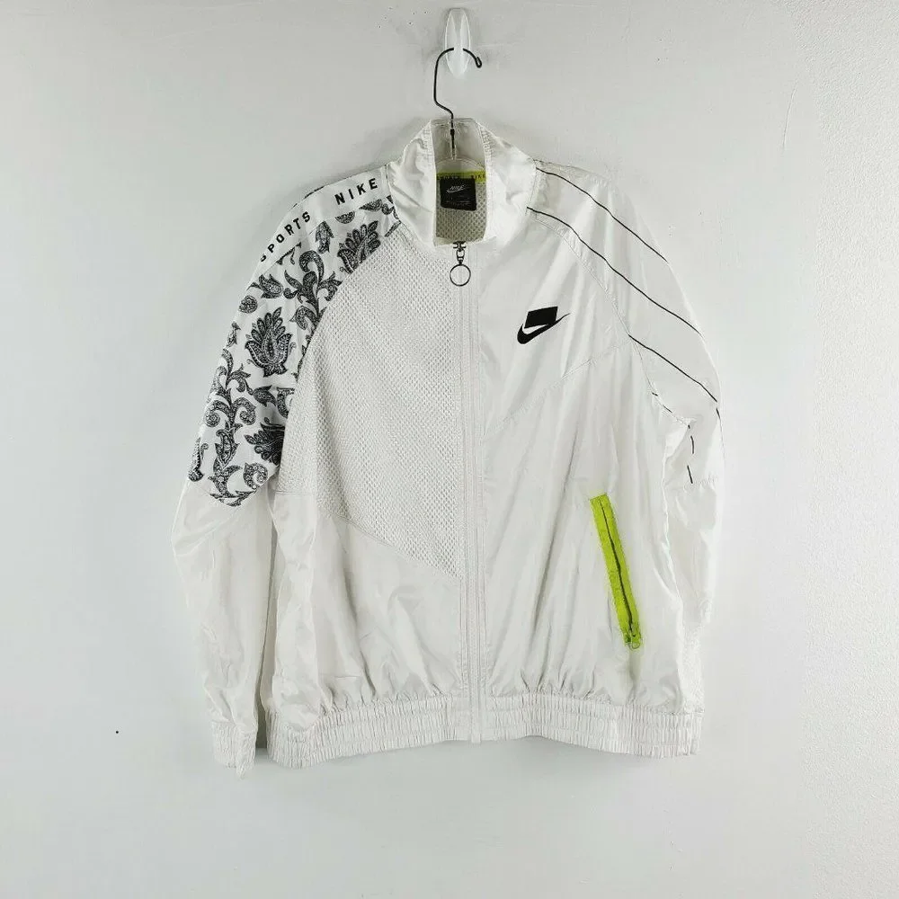 Nike Mens White‎ Long Sleeve Full Zip Elastic Waist Tracksuit Size M/L Set Of 2